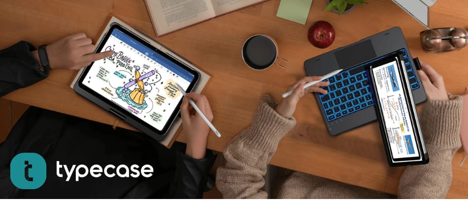 Etui Typecase Flexbook Touch             z klawiaturą do iPad 11" (A16) 2025 / iPad 10.9" 2022 srebrny