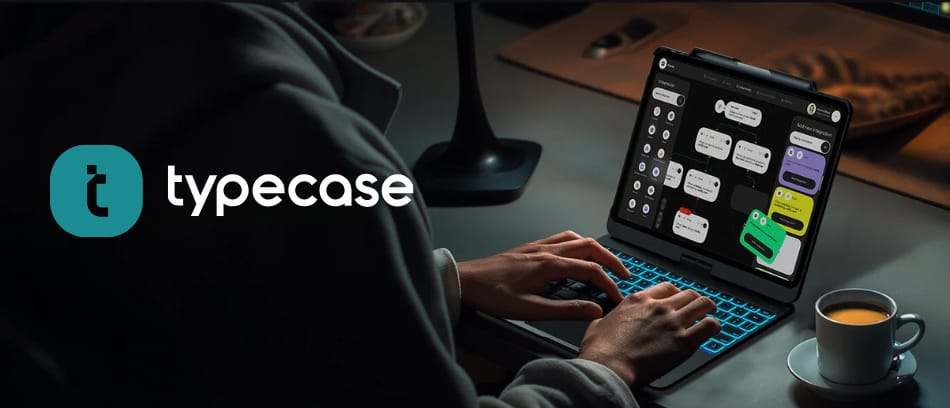 Etui Typecase Flexbook Touch             z klawiaturą do iPad Air 13" 2024/2025 czarny