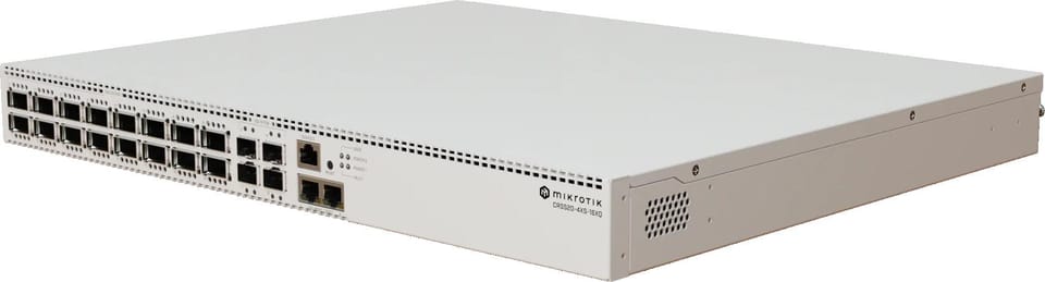MIKROTIK CRS520-4XS-16XQ-RM CLOUD ROUTER SWITCH 520-4XS-16XQ-RM WITH ROUTEROS L5 LICENSE, RACKMOUNT CASE EU