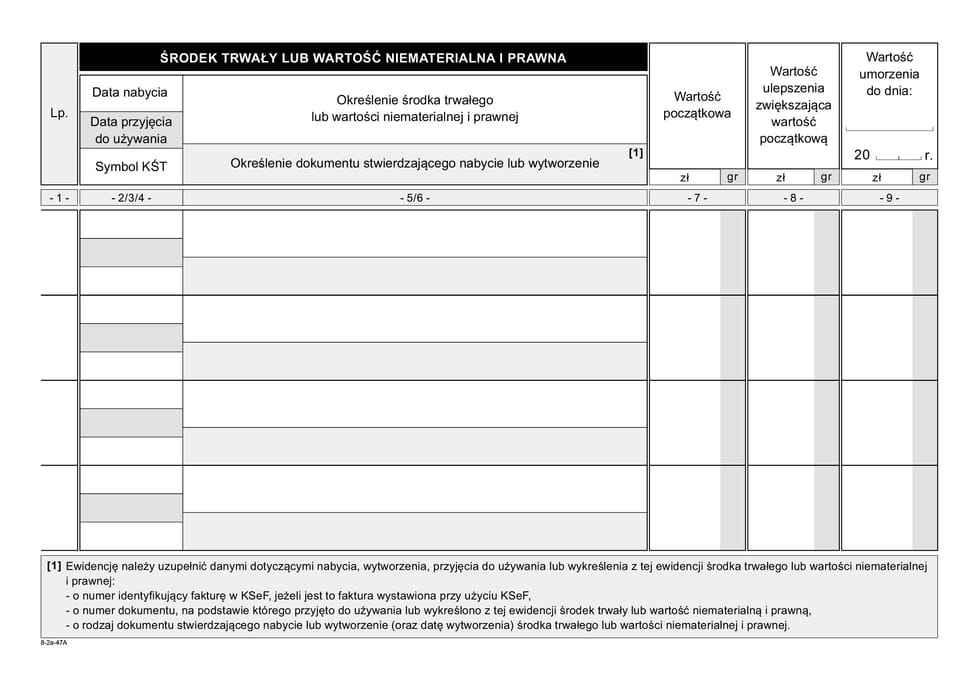 K-8U Ewidencja środków trwałych A5 MICHALCZYK I PROKOP