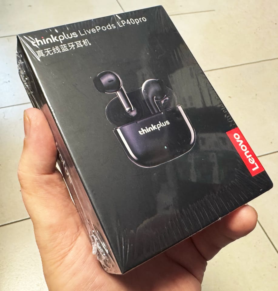 Bezprzewodowe słuchawki Lenowo LP40 PRO z mikrofonem, Bluetooth 5.1