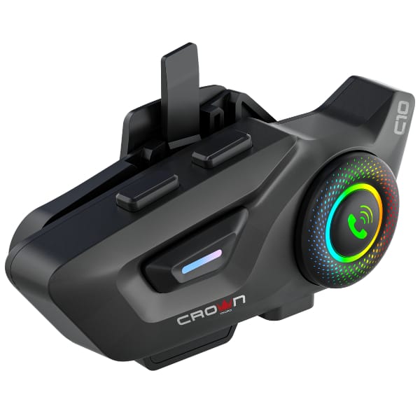 Interkom motocyklowy Crown C10 Bluetooth 5.3 czarny