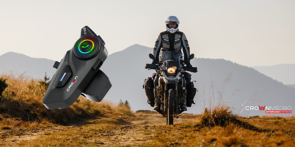 Interkom motocyklowy Crown C10 Bluetooth 5.3 czarny