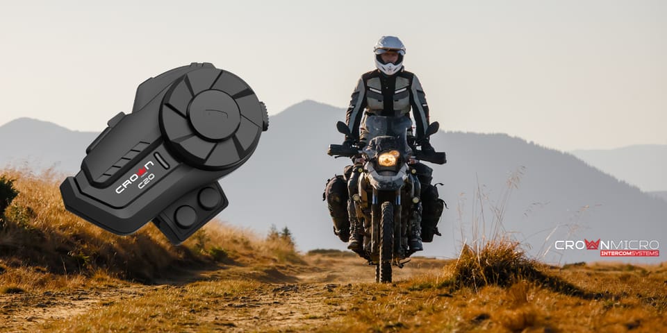 Interkom motocyklowy Crown C20 Bluetooth 5.1 czarny