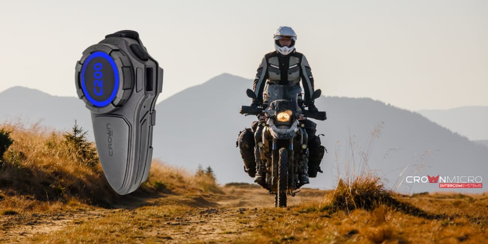 Interkom motocyklowy Crown C200 Mesh     Bluetooth czarny