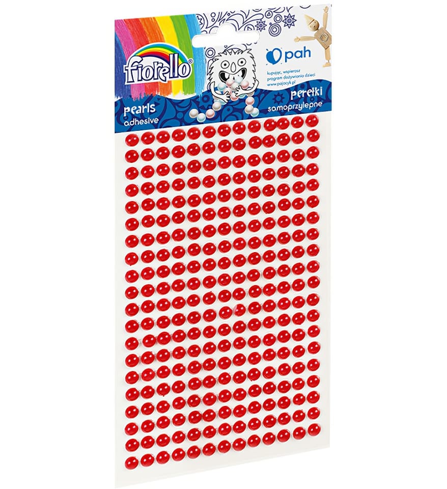 Perełki samoprzylepne Fiorello czerwone GR-PS162-4