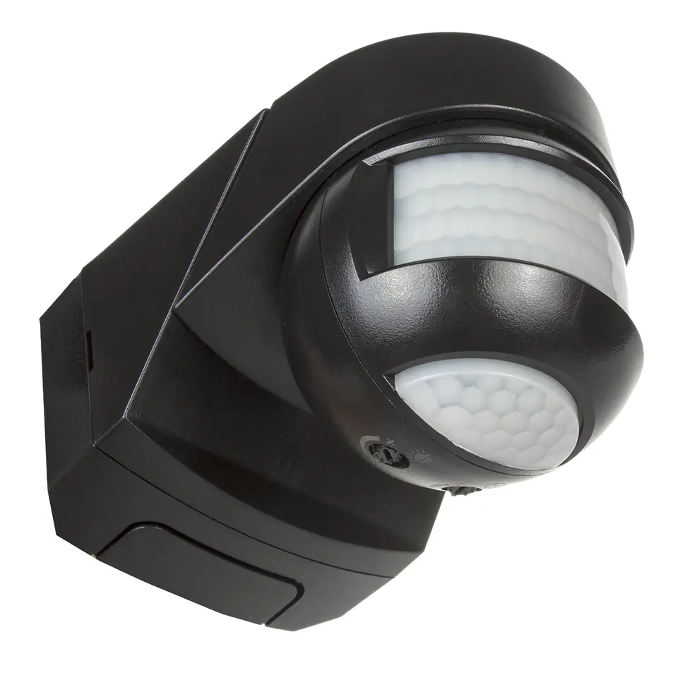 Maclean Sensor, Wall, Motion, Twilight, 180° + 360°, 2000W, Black ...