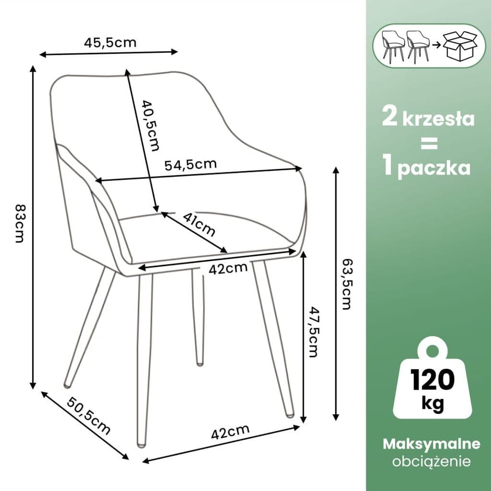 2x Welurowe krzesło tapicerowane gładkie Beżowe ESTELLE Czarne nogi