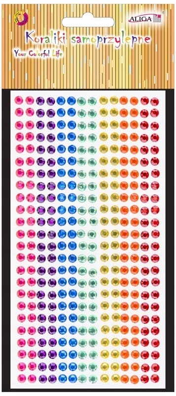 Kryształki samop. mix kol. 6mm JET-1251 ALIGA