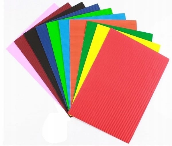 Tektura falista mała 25x35cm mix 10 arkuszy TF-2535 ALIGA