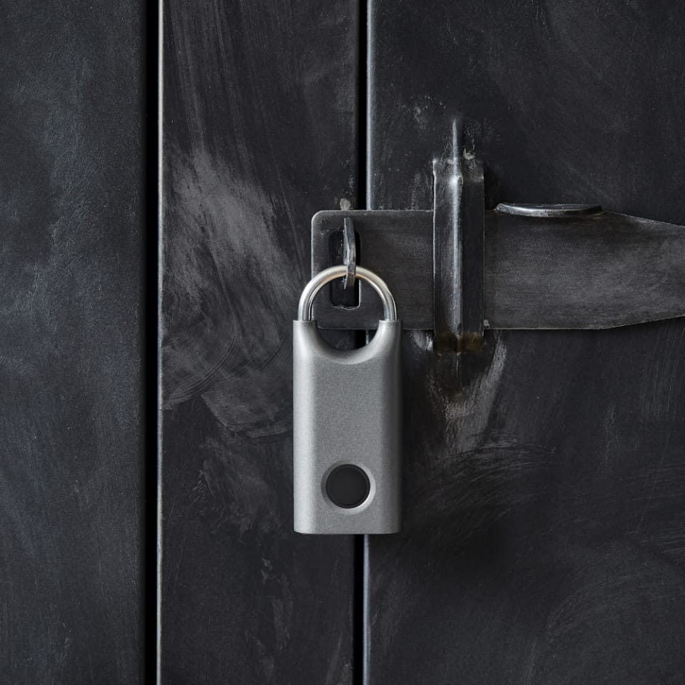 Kłódka na odcisk palca Lexon Nomaday     ciemnoszary/gun metal