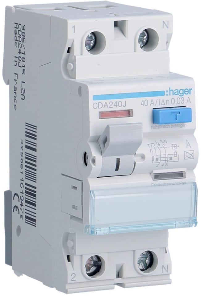 Wyłącznik różnicowoprądowy 2P 40A 0,03A typ A CDA240J