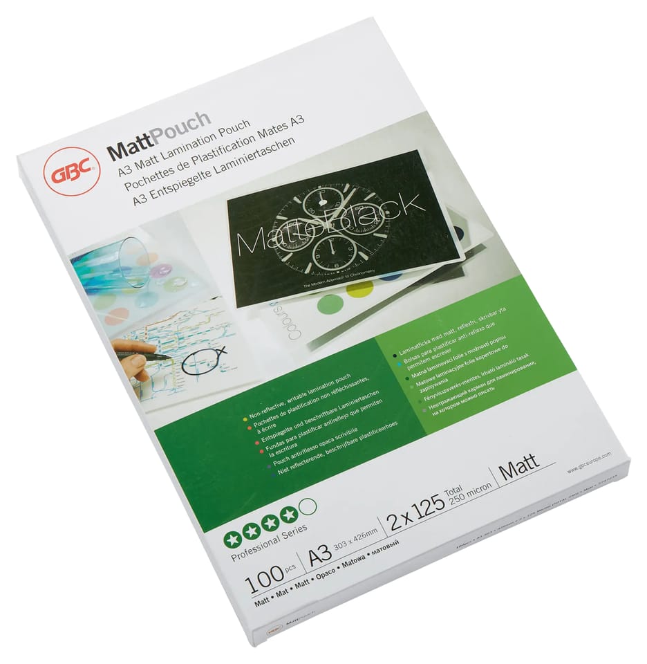 Folia do laminacji GBC Pouch A3 125Mic matt 100szt.3747235