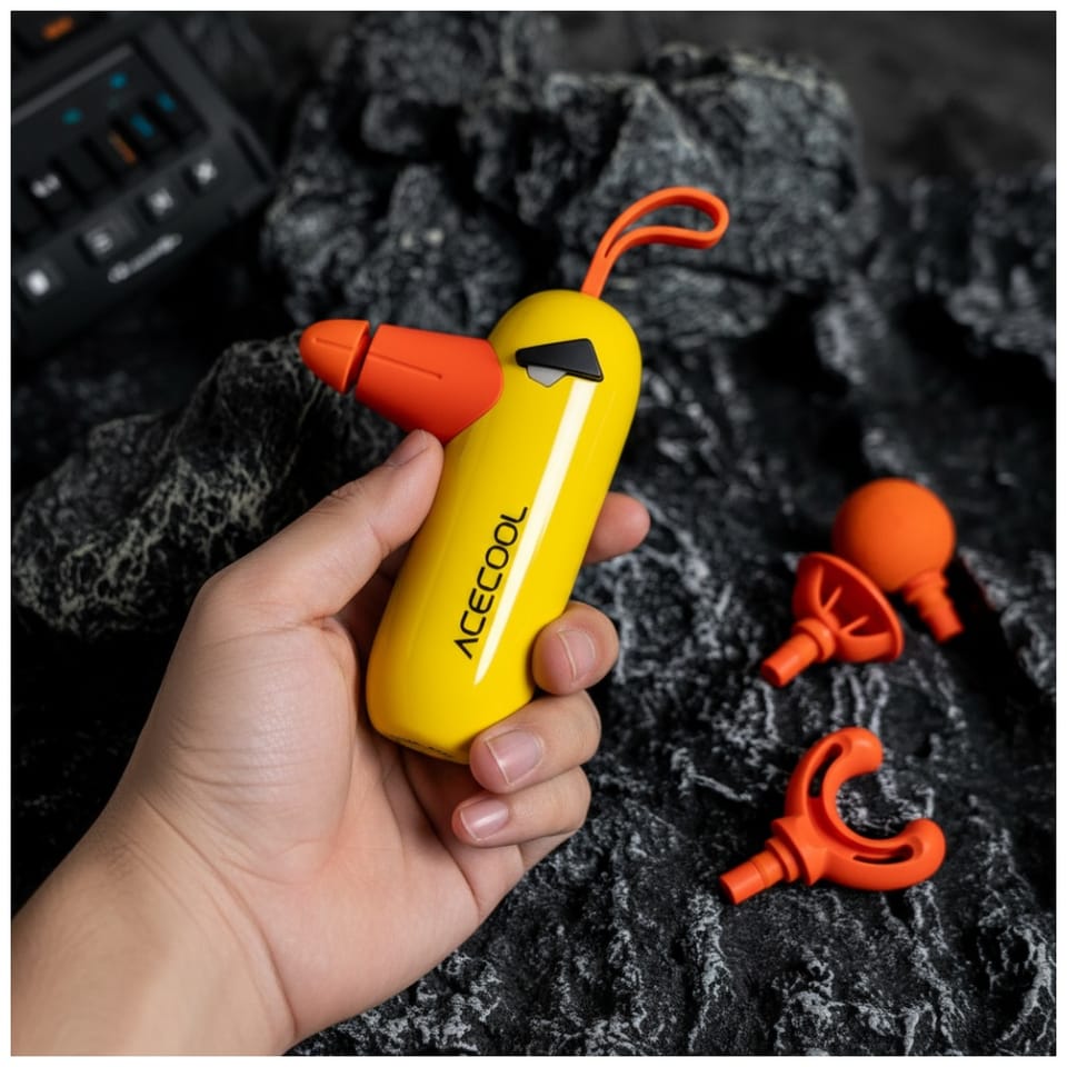 Mini pistolet do masażu 4smarts ACECOOL  żółty