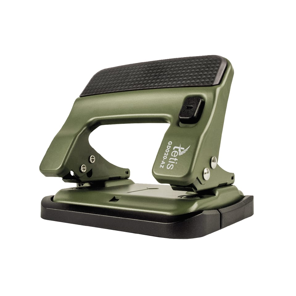 Dziurkacz metalowy 30k zielony GD020-AZ TETIS