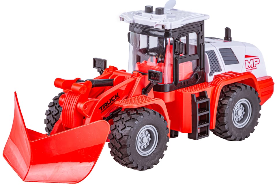 Odśnieżarka Pług Śnieżny Multifunkcyjny Traktor 1:16 Ciągnik Ruchome Ramię Światło Dźwięk