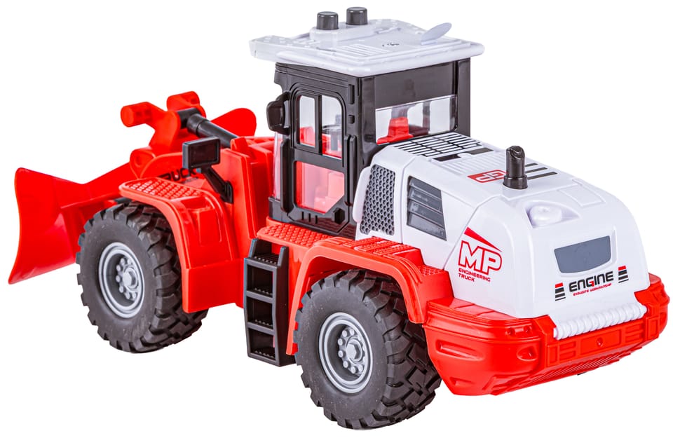 Odśnieżarka Pług Śnieżny Multifunkcyjny Traktor 1:16 Ciągnik Ruchome Ramię Światło Dźwięk