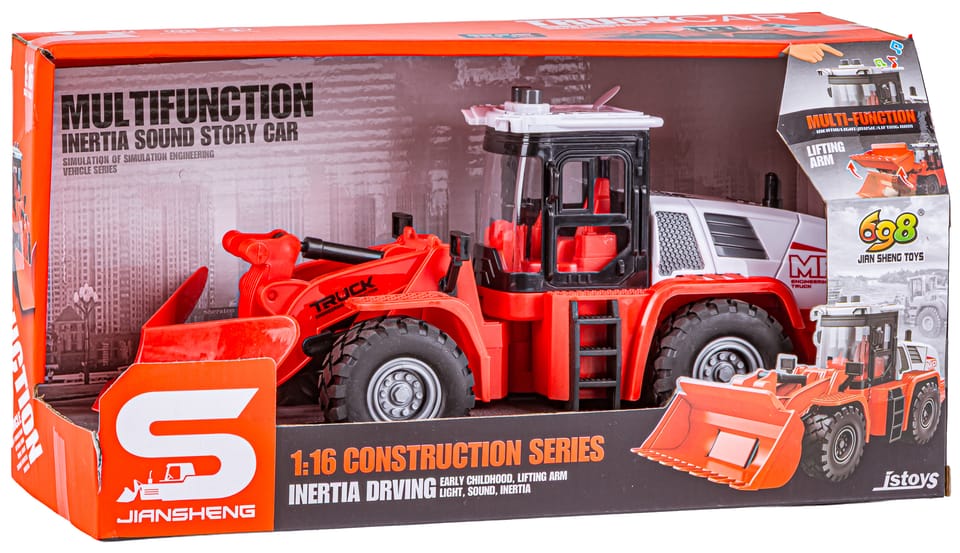 Odśnieżarka Pług Śnieżny Multifunkcyjny Traktor 1:16 Ciągnik Ruchome Ramię Światło Dźwięk