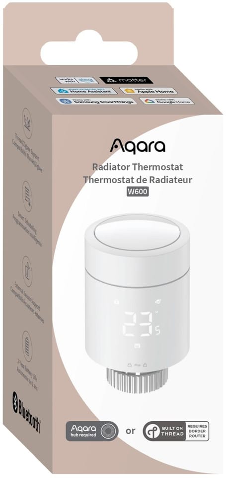Aqara Radiator Thermostat W600 (Offline)  Głowica termostatyczna, Zigbee, Thread, BT WT-A03D