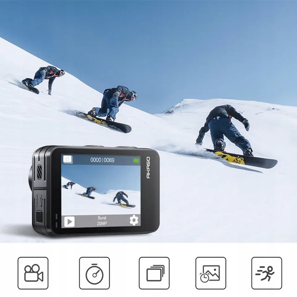 Buy AKASO Brave 7 LE 4K Waterproof Dual Screens Sport Action Camera