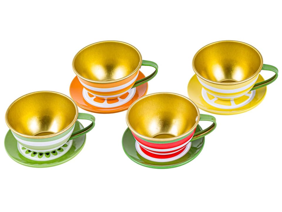 Zestaw Kawowy, do Parzenia Herbaty Kawy Czajnik Filiżanki + Akcesoria 16 el.