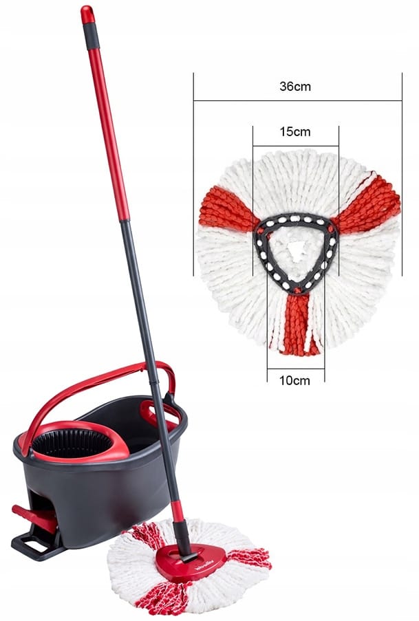 Wkład do mopa obrotowego. Trójkątny 36cm. Zamiennik 5szt