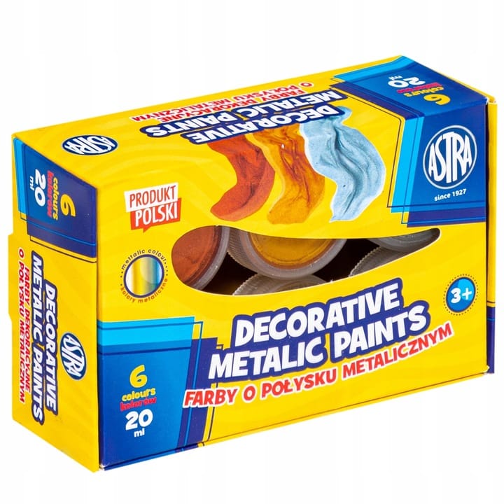 Farby METALICZNE 6 kolorów 20ml 301124003 ASTRA