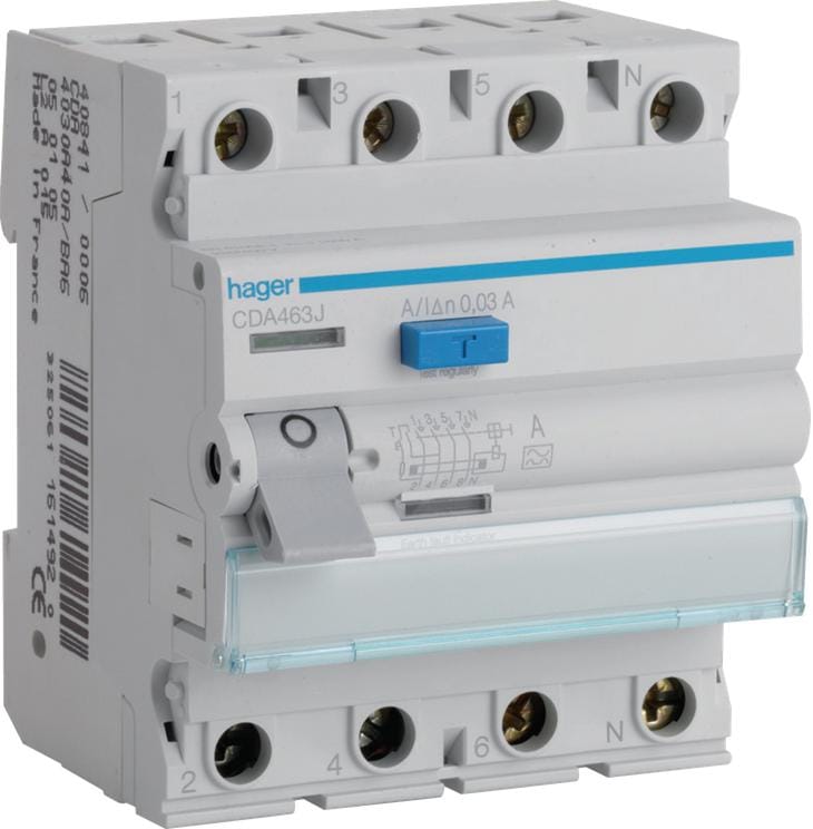 Wyłącznik różnicowoprądowy 4P 63A 0,03A typ A CDA463J