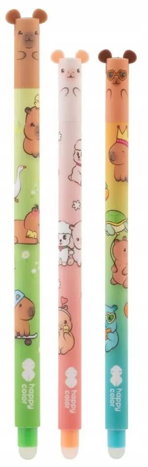 Długopis wymazywalny Kapibara 0,5mm niebieski Happy Color HA 4120 01KF-3