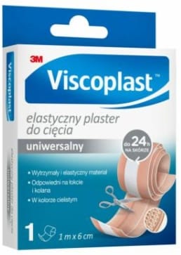 Plaster elastyczny do cięcia VISCOPLAST 6cm x 1m jasnobrązowy 3M-YP201040505