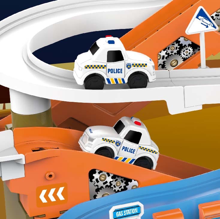 Zjazd Tor Samochodowy Parking Zjeżdżalnia Stacja Kosmiczna Rakieta