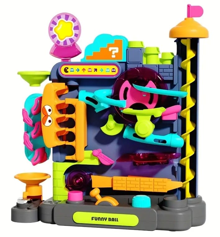 Kulkowy Tor Przeszkód Zjeżdżalnia Zjazd Dla Kulek Kulodrom Zabawka interaktywna