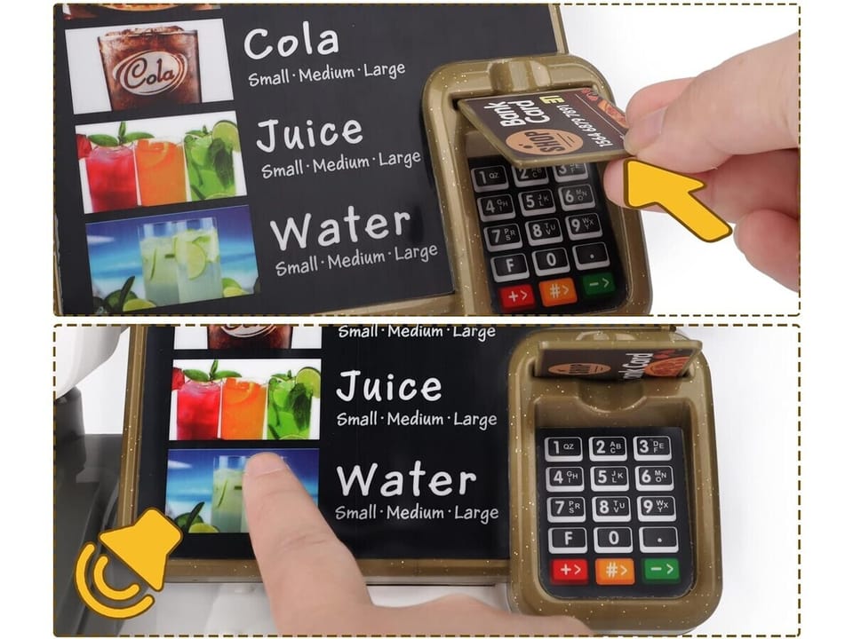 Zestaw do Pieczenia Pizzy Edukacyjna Zabawka Sklep Pizzeria Pizza Ekspres Do Kawy Kasa Fiskalna