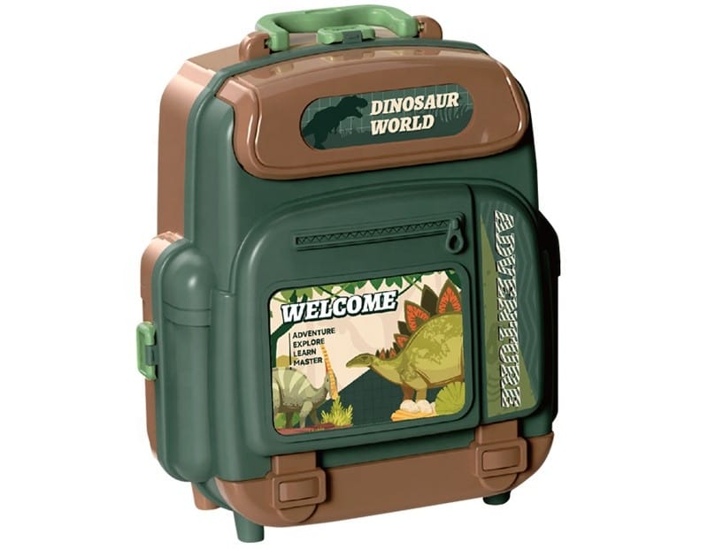 Duży Zestaw Dinozaurów W Plecaku Figurki W Walizce DINOZAURY Wulkan Akcesoria 30 El.