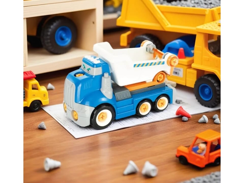 Ciężarówka Wywrotka Samochód do rozkręcania i skręcania + Wkrętarka Auto