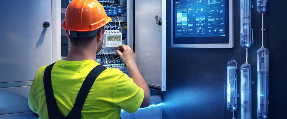 Qoltec Trójfazowy elektroniczny licznik z resetem | miernik zużycia energii na szynę DIN  | 400V | 100A | LCD | LED | 4P