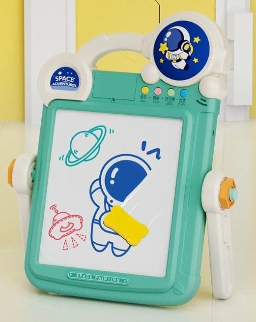 Wielofunkcyjna Dwustronna Tablica 2w1 Zmazywalna Klocki Układanka Edukacyjna CZERWONA