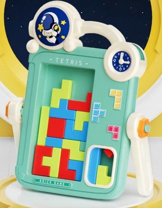 Wielofunkcyjna Dwustronna Tablica 2w1 Zmazywalna Klocki Układanka Edukacyjna CZERWONA