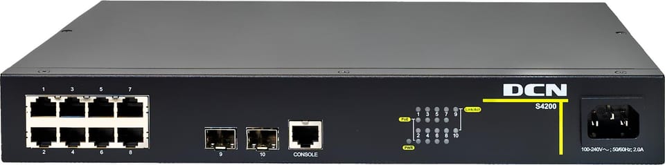 SWITCH DCN S4200-10P-PL-SI L2 8xPoE+/2xSFP (70W)