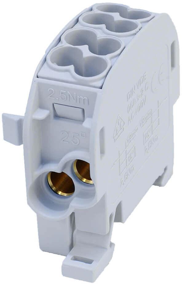 Blok rozdzielczy - odgałęźny Al/Cu SCB 25 (80110) SIMBLOCK szary 81501002