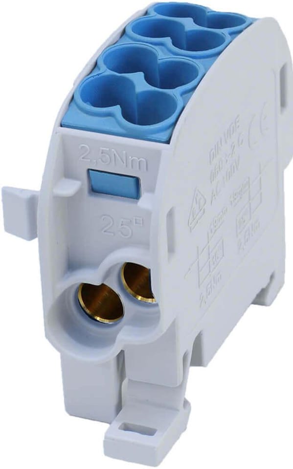 Blok rozdzielczy - odgałęźny Al/Cu SCB 25 (80110) SIMBLOCK niebieski 81501003