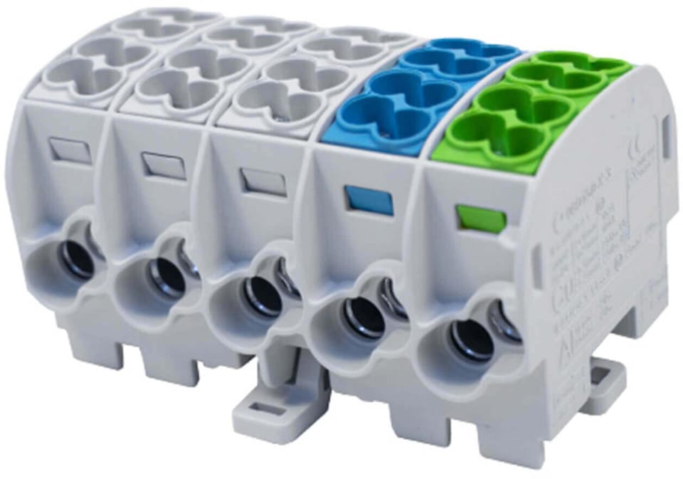 Blok rozdzielczy - odgałęźny Al/Cu SCB 25-5X (80150) SIMBLOCK sza/nie/zie 81500020