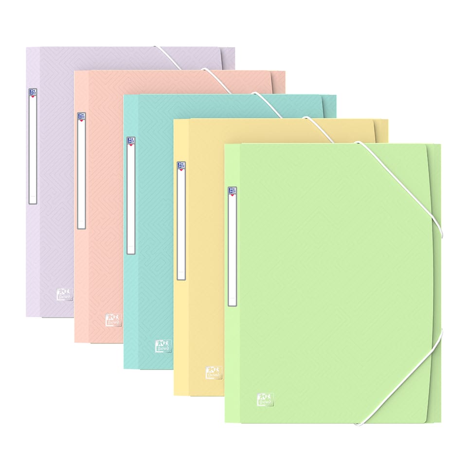 Teczka z gumką A4+ OXFORD URBAN pastel mix kolor 400187619