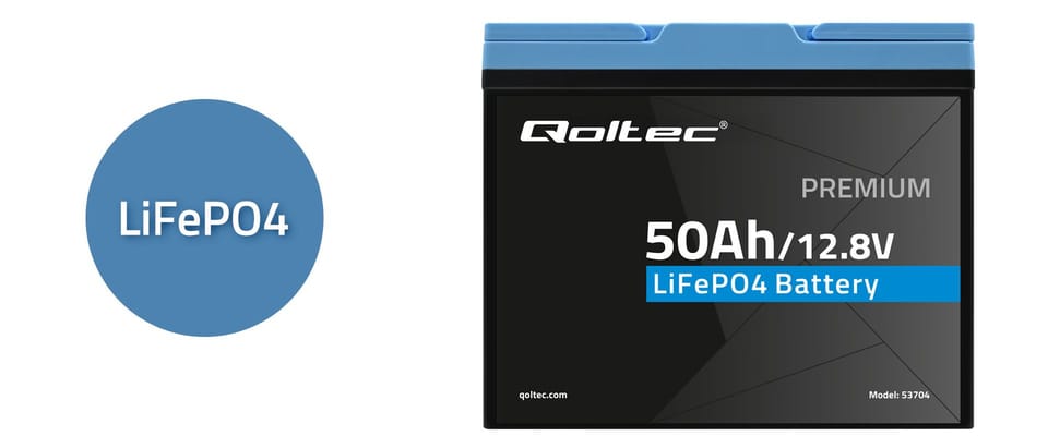 Qoltec Akumulator LiFePO4 Litowo-Żelazowo-Fosforanowy | 12.8V | 50Ah | 640Wh| BMS