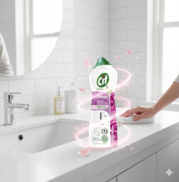 Cif Crema Mleczko Czyszczące Uniwersalne Pink Bloom 750 ml