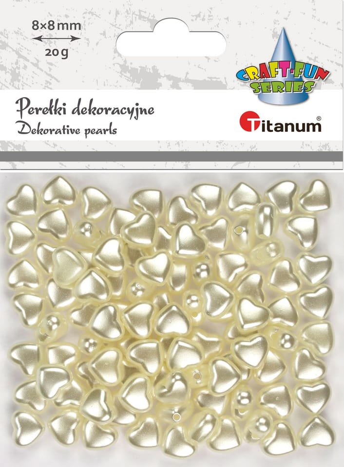 Perełki serca 20g, 8x8mm 626381 TITANUM