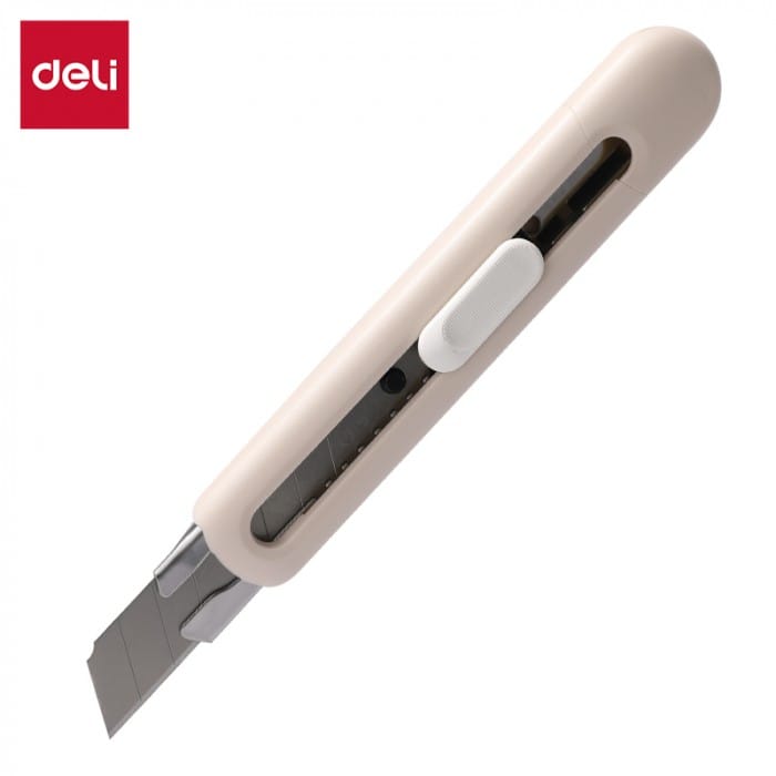 Nożyk biurowy Linfini ostrze łamane 18mm biały EM530W DELI