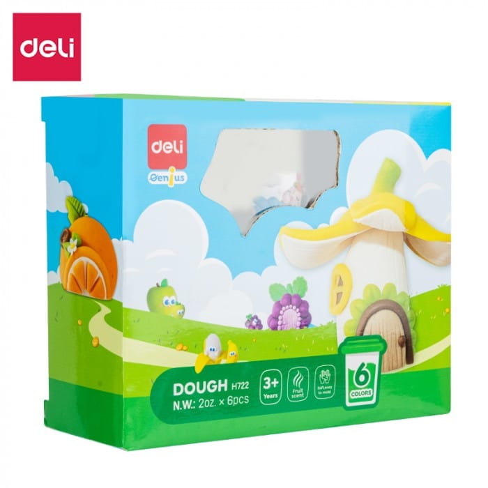 Ciastolina 6 kolorów owocowy zapach EH722 DELI