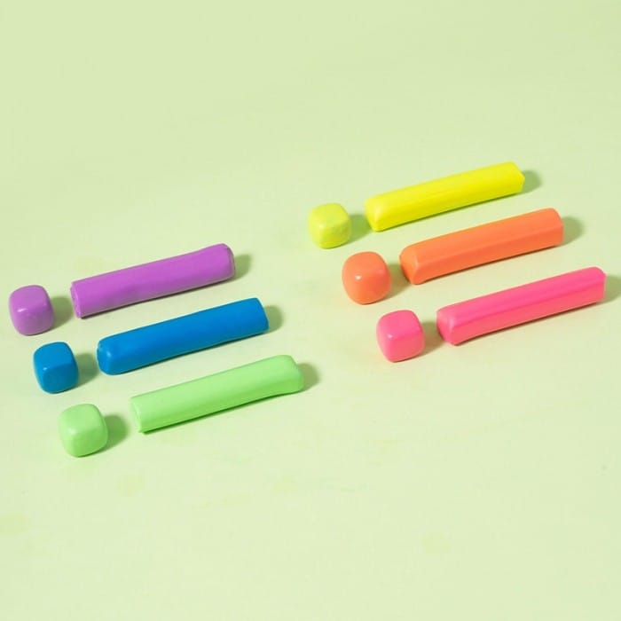 Plastelina 6 kolorów fluorescencyjne EH713 DELI