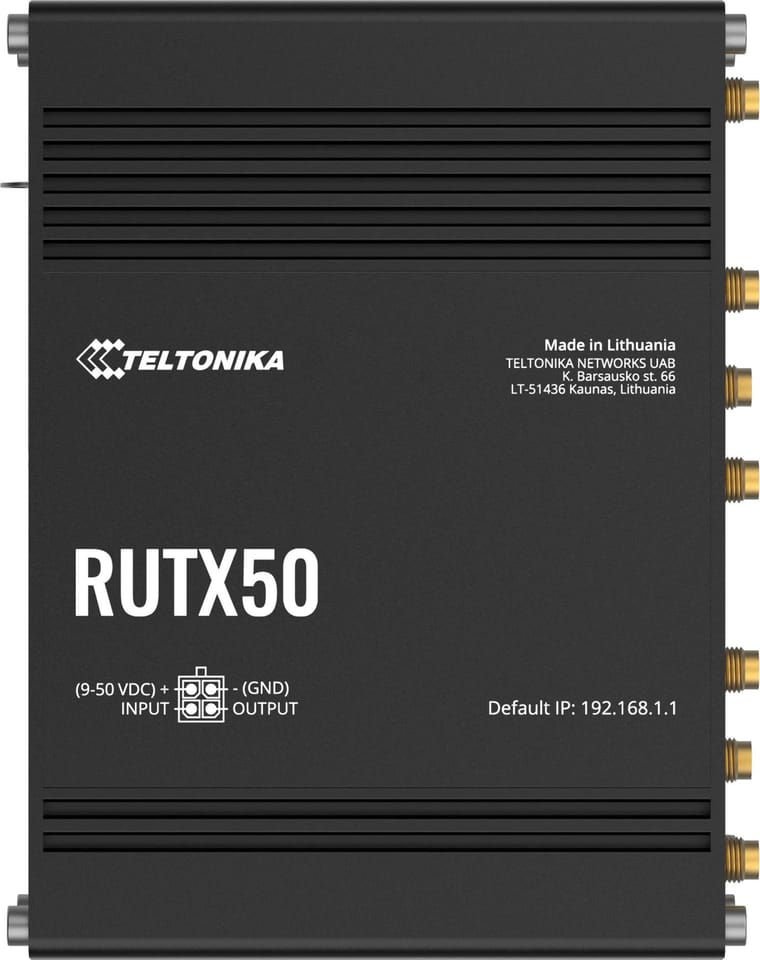Teltonika RUTX50 router przemysłowy 5G (RUTX5000AC00)